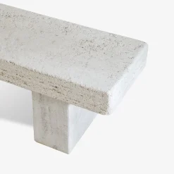 Vicum Travertine Stone Outdoor Bench