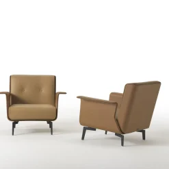 Vinci Soft-Brown Leather Armchair
