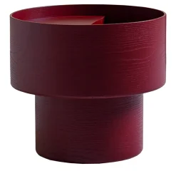 Vinnie Burgundy Side Table by Alessandro Stabile
