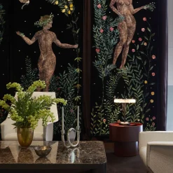 Vinnie Burgundy Side Table by Alessandro Stabile