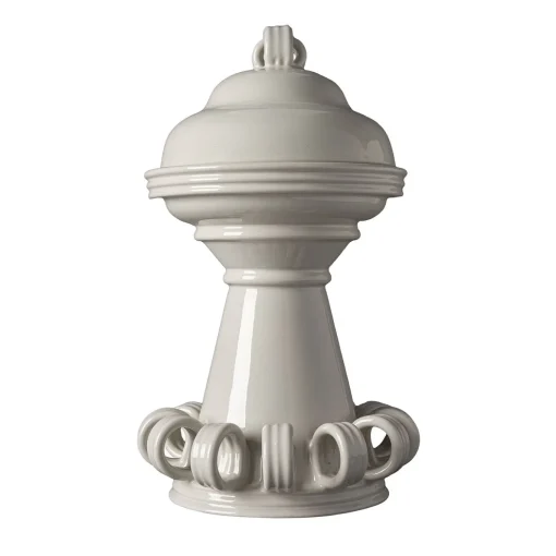 Vintage-Style White Cookie Jar by Pierre Marie Agin
