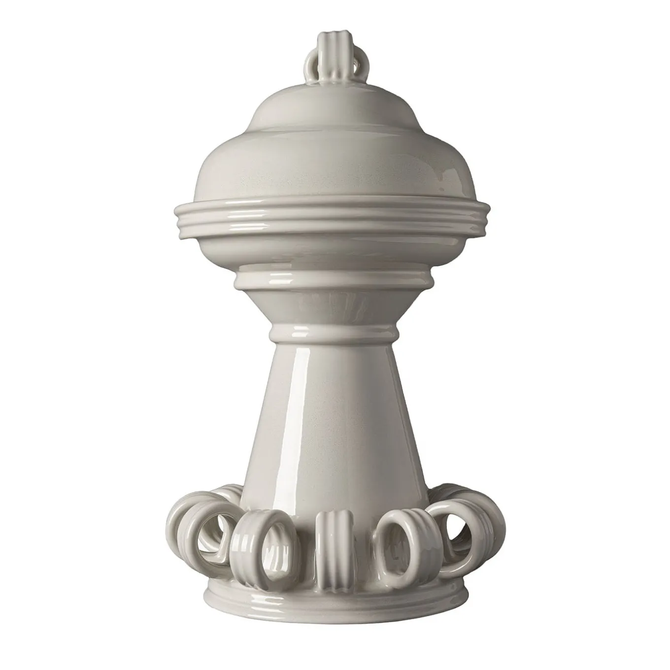 Vintage-Style White Cookie Jar by Pierre Marie Agin