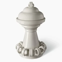 Vintage-Style White Cookie Jar by Pierre Marie Agin