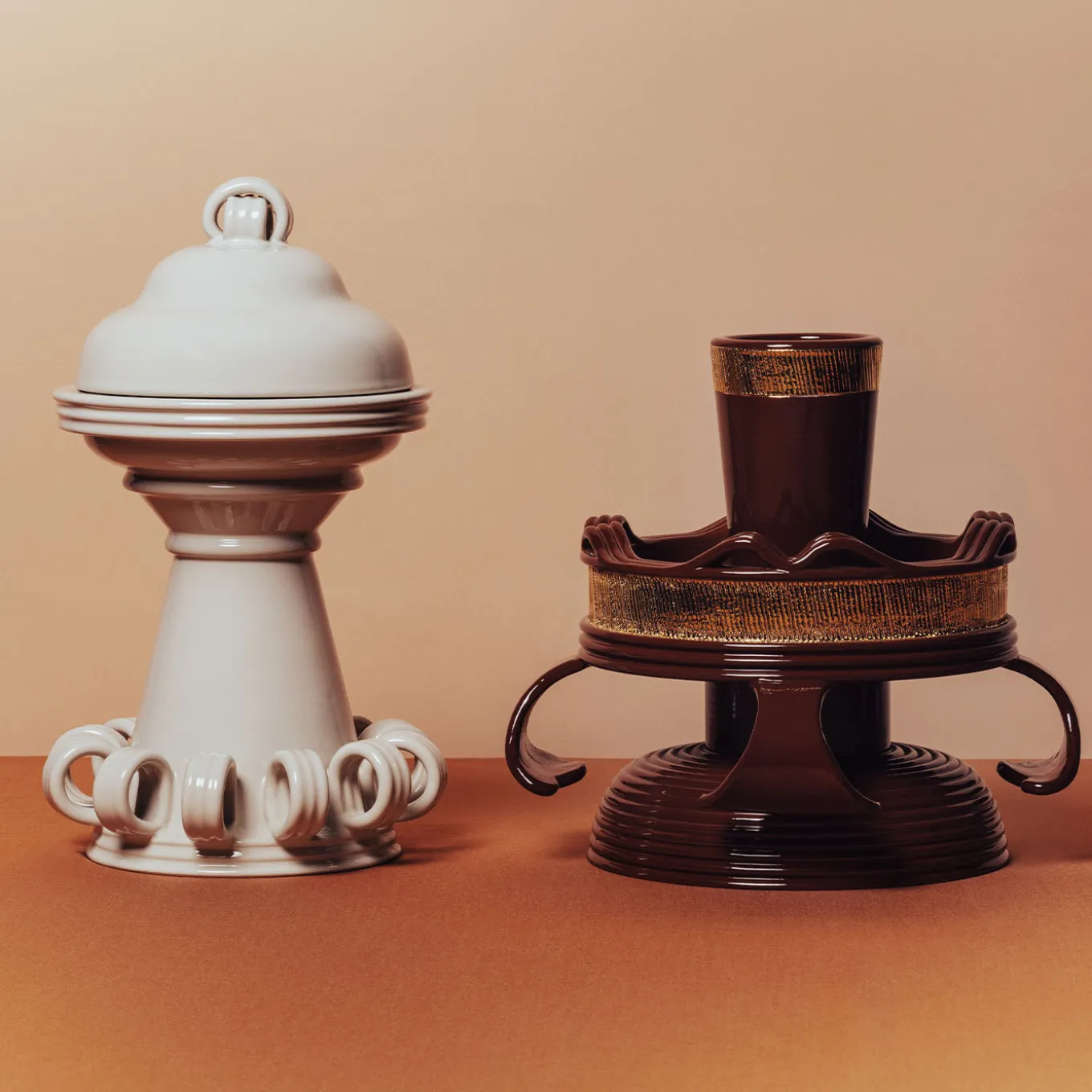 Vintage-Style White Cookie Jar by Pierre Marie Agin