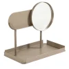 Virgola Beige Tabletop Mirror by Xu Zheng