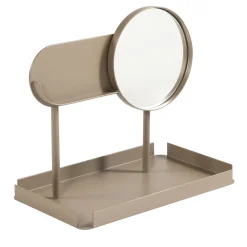 Virgola Beige Tabletop Mirror by Xu Zheng