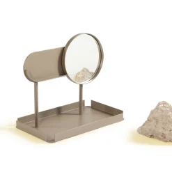 Virgola Beige Tabletop Mirror by Xu Zheng