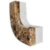 Virgola Emperador Dark and White Carrara Marble Bookend