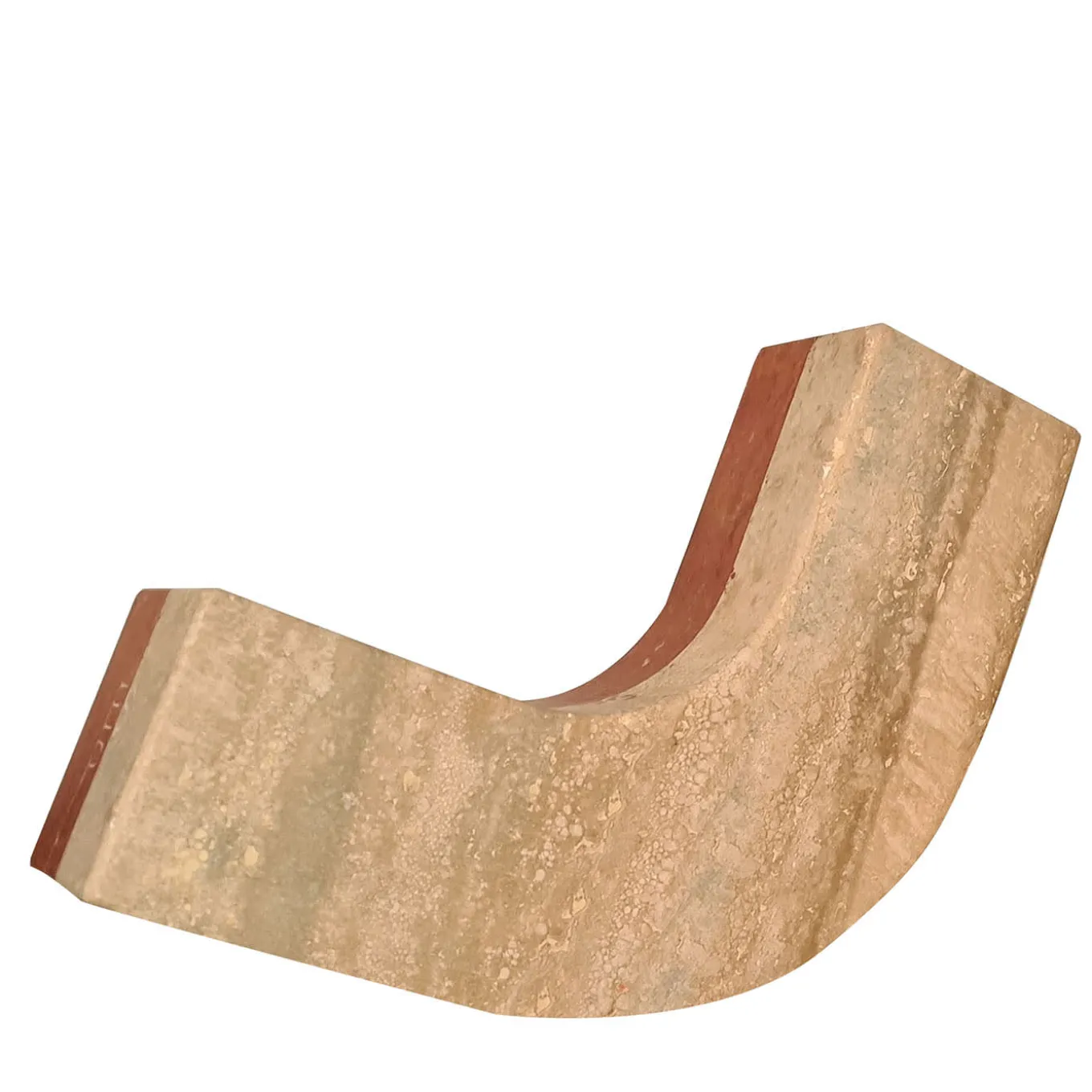 Virgola Roman and Persian Travertine Bookend