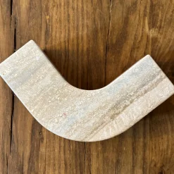 Virgola Roman and Persian Travertine Bookend