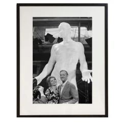 Virna Lisi And David Niven Framed Print by Keystone