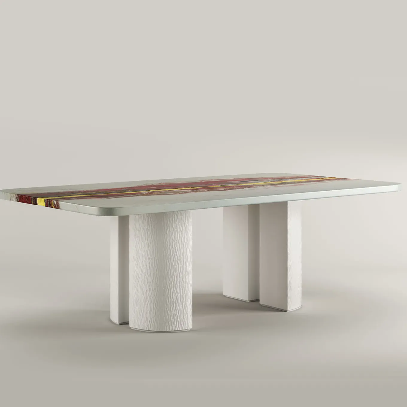 Vitae Rectangular Polychrome Wooden Dining Table