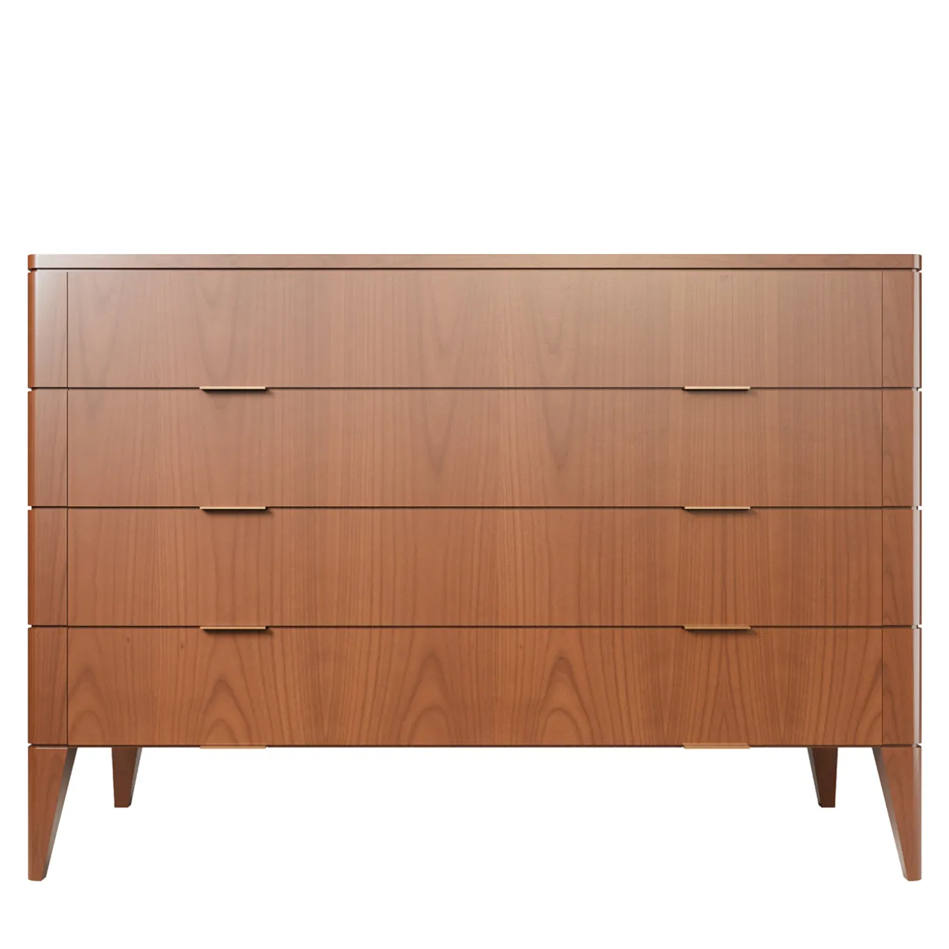 Vittorio Cherry Wood Dresser with Brass Handles