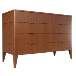 Vittorio Cherry Wood Dresser with Brass Handles