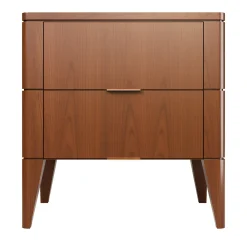 Vittorio Cherry Wood Nightstand with 2 Drawers