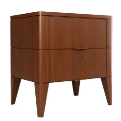 Vittorio Cherry Wood Nightstand with 2 Drawers