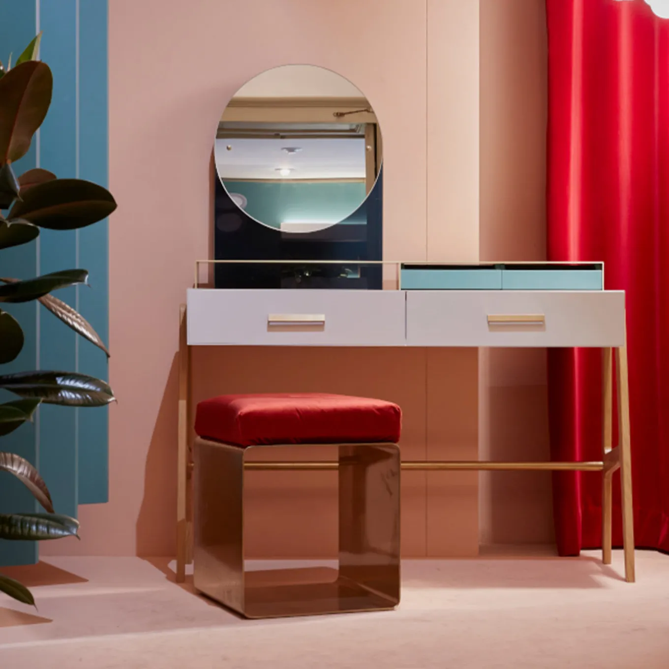 Vivian Vanity Desk with Mirror