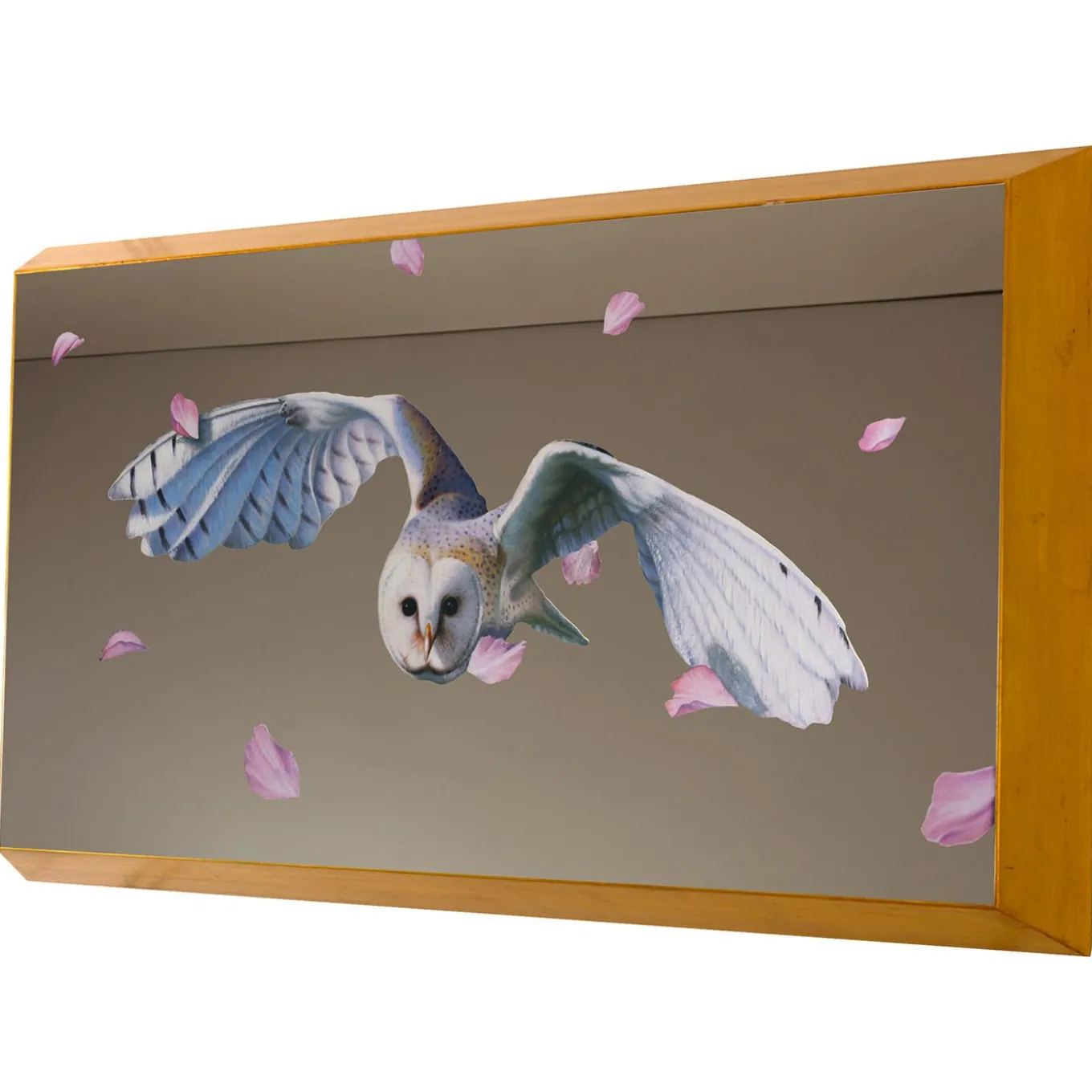 Volo Etereo Oil Painting on Wall Mirror By Giuseppe Caiafa