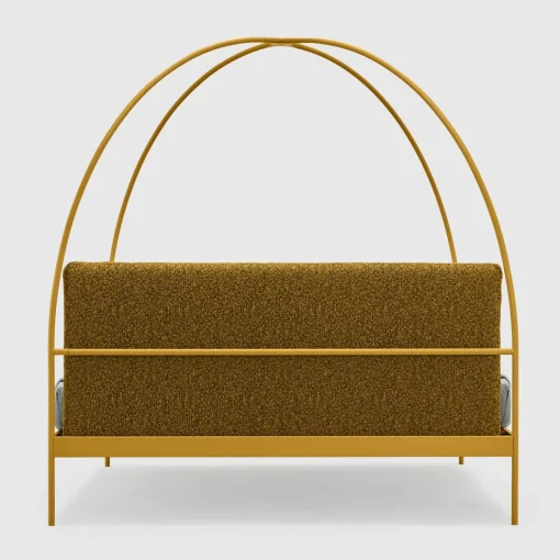Volta Yellow Iron Canopy Double Bed by Mario Scairato