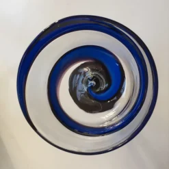 Vortex Stem Glass in Blue/Purple