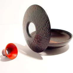 Vulcano Potpurri Holder in Ebony and Pink Ivory Wood