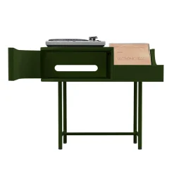VYC Green Record Player Console in MDF by Max Dalle Sasse