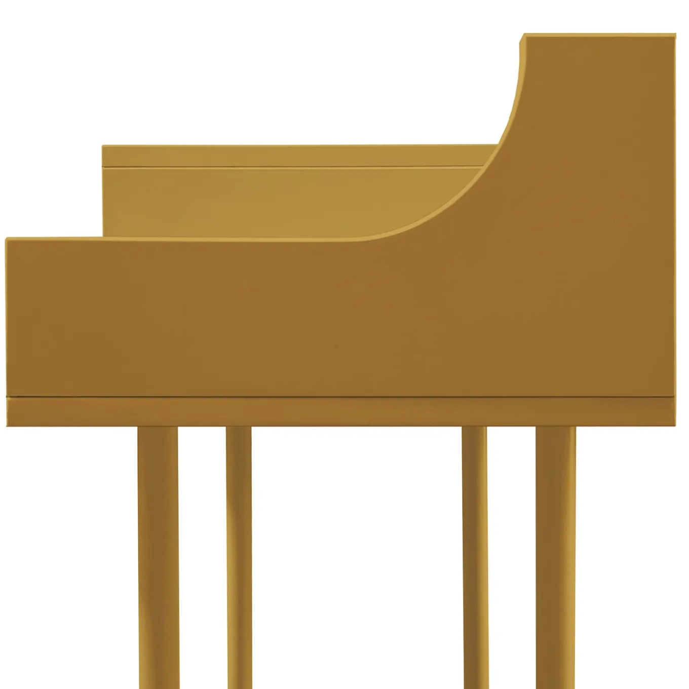 VYC Honey Yellow Record Player Console in MDF by Max Dalle Sasse