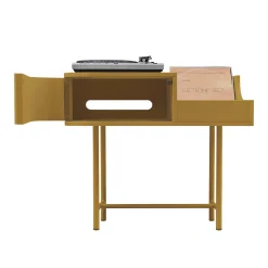 VYC Honey Yellow Record Player Console in MDF by Max Dalle Sasse