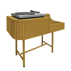VYC Honey Yellow Record Player Console in MDF by Max Dalle Sasse