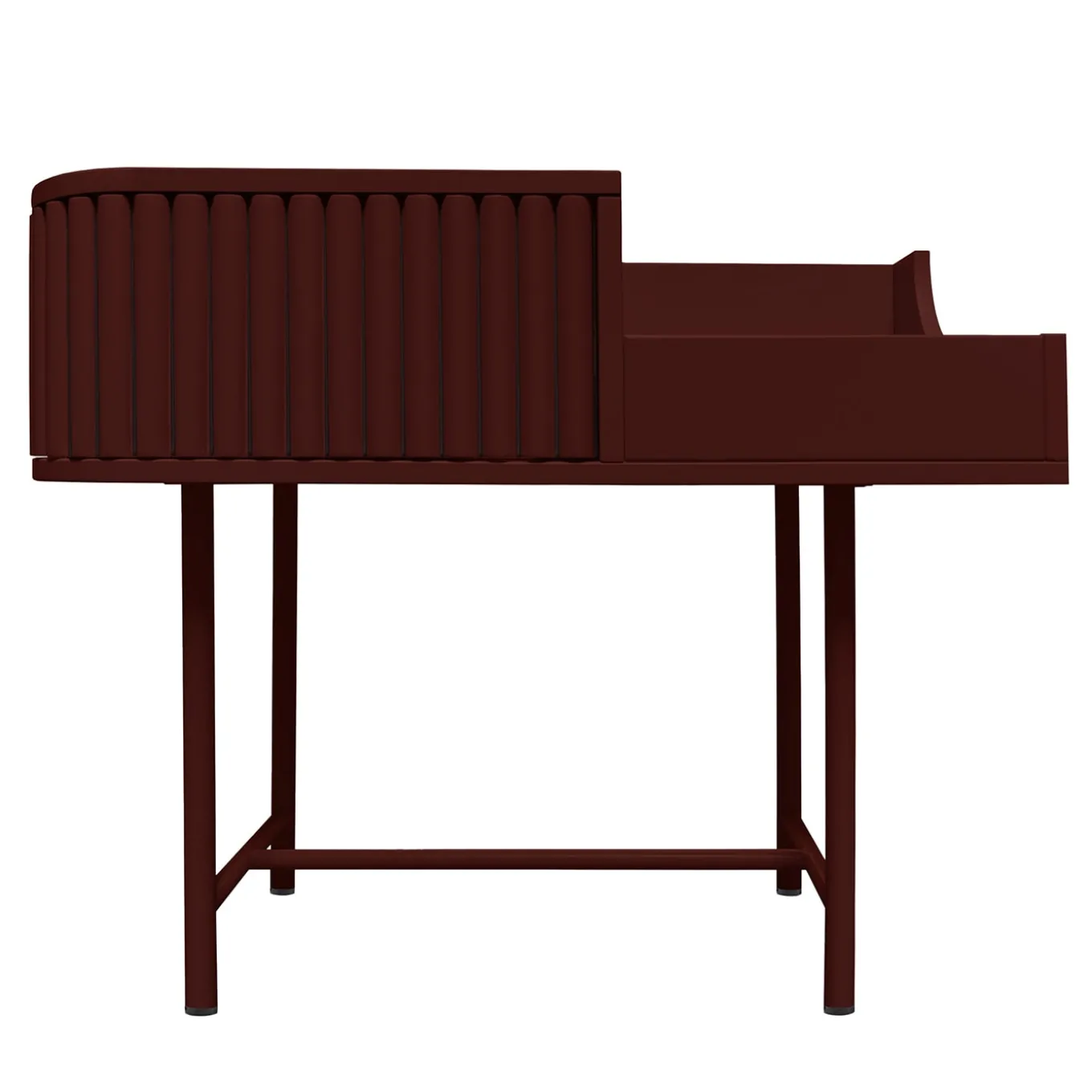 VYC Wine Red Record Player Console in MDF by Max Dalle Sasse
