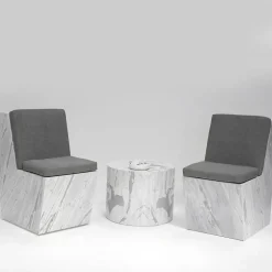 W Chair with Cushions