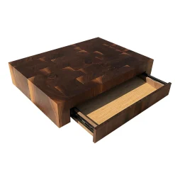 Walnut Wood Cutting Board with Drawer