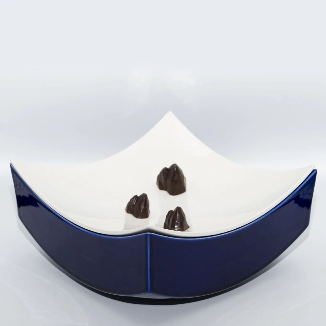 Wave Blue & White Bonbon Bowl by Cristian Visentin