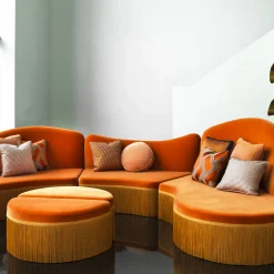 Wave Orange 3-Piece Sectional Sofa #2
