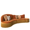 Wave Orange 3-Piece Sectional Sofa #1