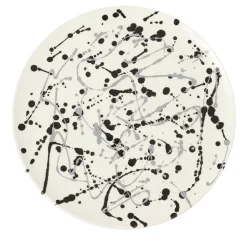 White and Black Ceramic Decorative Plate