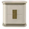 White and Gold Bedside Table