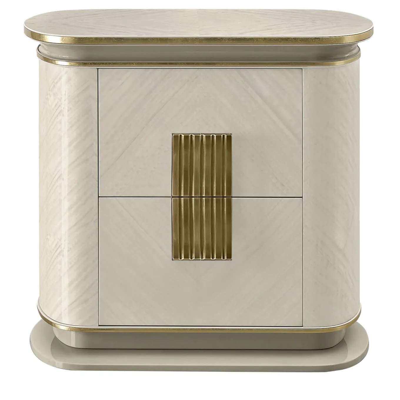 White and Gold Bedside Table