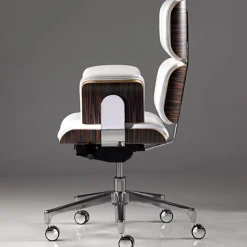 White Armadillo/2 Swivel Armchair by Rainer Bachschmid