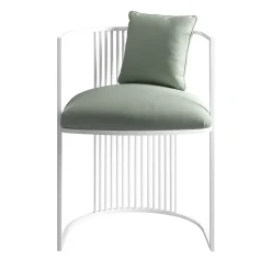 White Aura Steel Outdoor Armchair