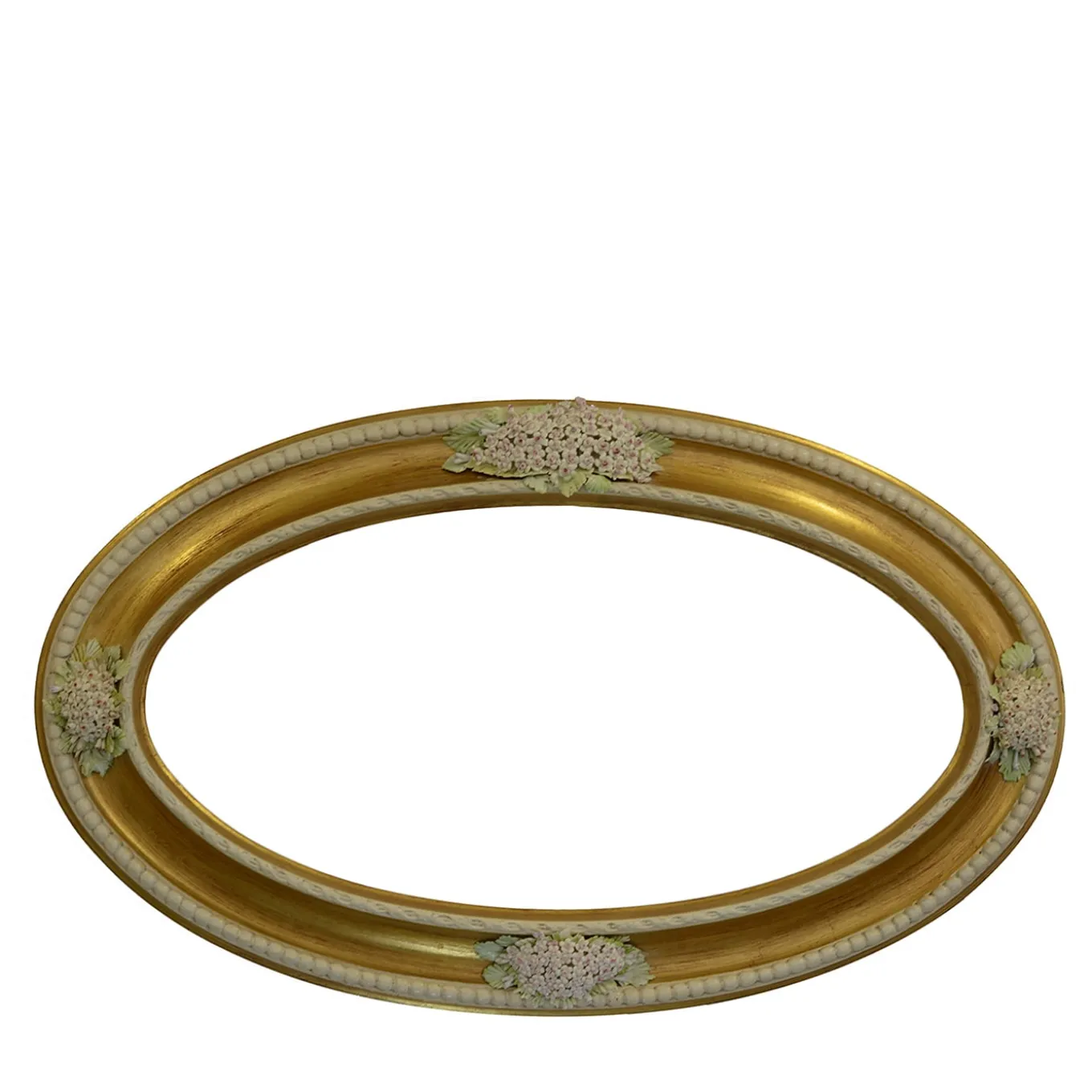 White Buds In Gold Frame