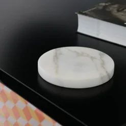 White Calacatta Marble Base Small Wireless Charger