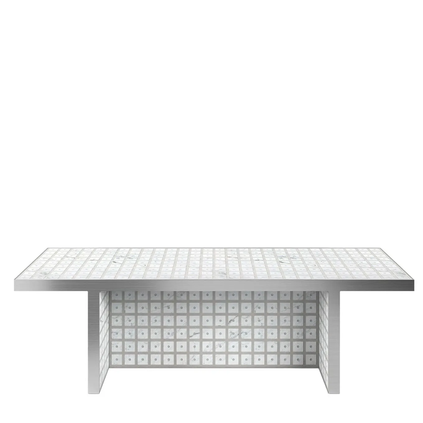 White Carrara Marble and Concrete Bench by David & Nicolas