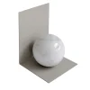 White Carrara Marble Bookend With Sphere