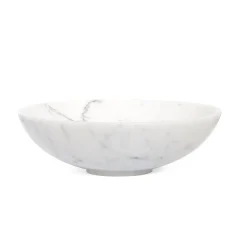 White Carrara Marble Fruit Bowl