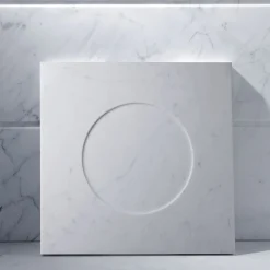 White Carrara Marble Q Plate