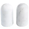 White Carrara Marble Salt and Pepper Shakers