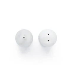 White Carrara Marble Salt and Pepper Shakers