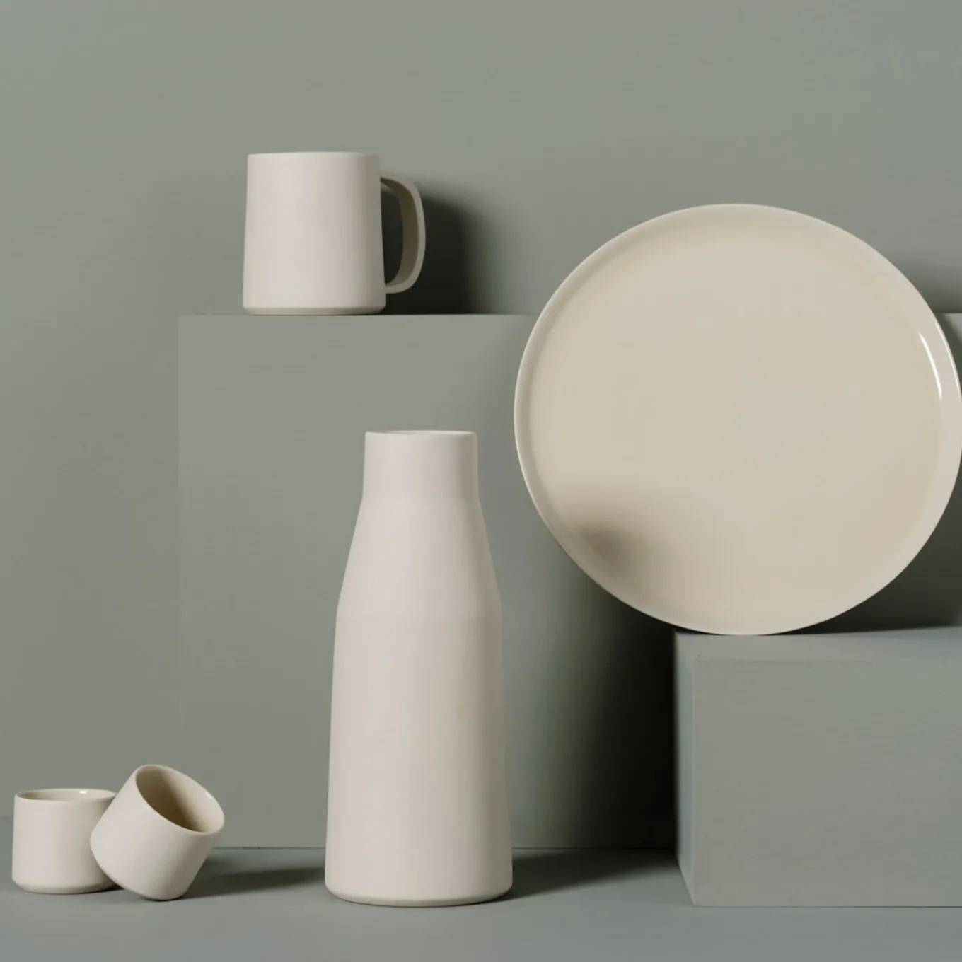 White Ceramic Vase or Carafe