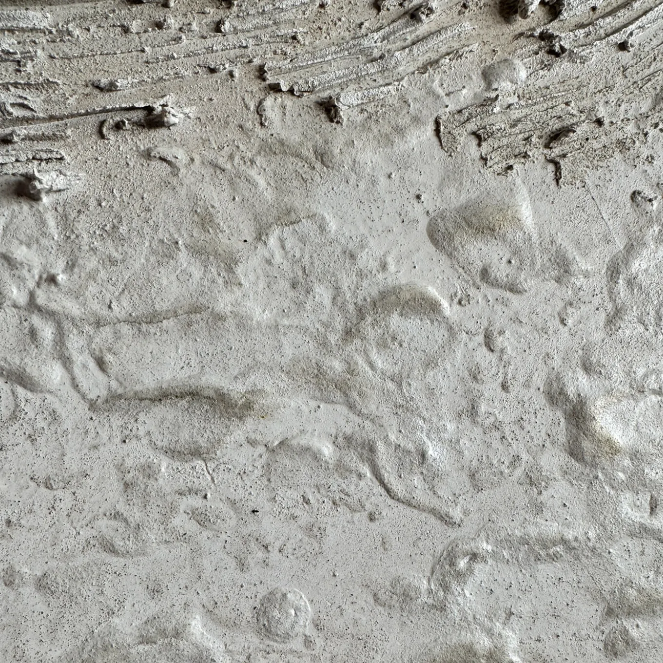 White Circles Textured Resin Painting